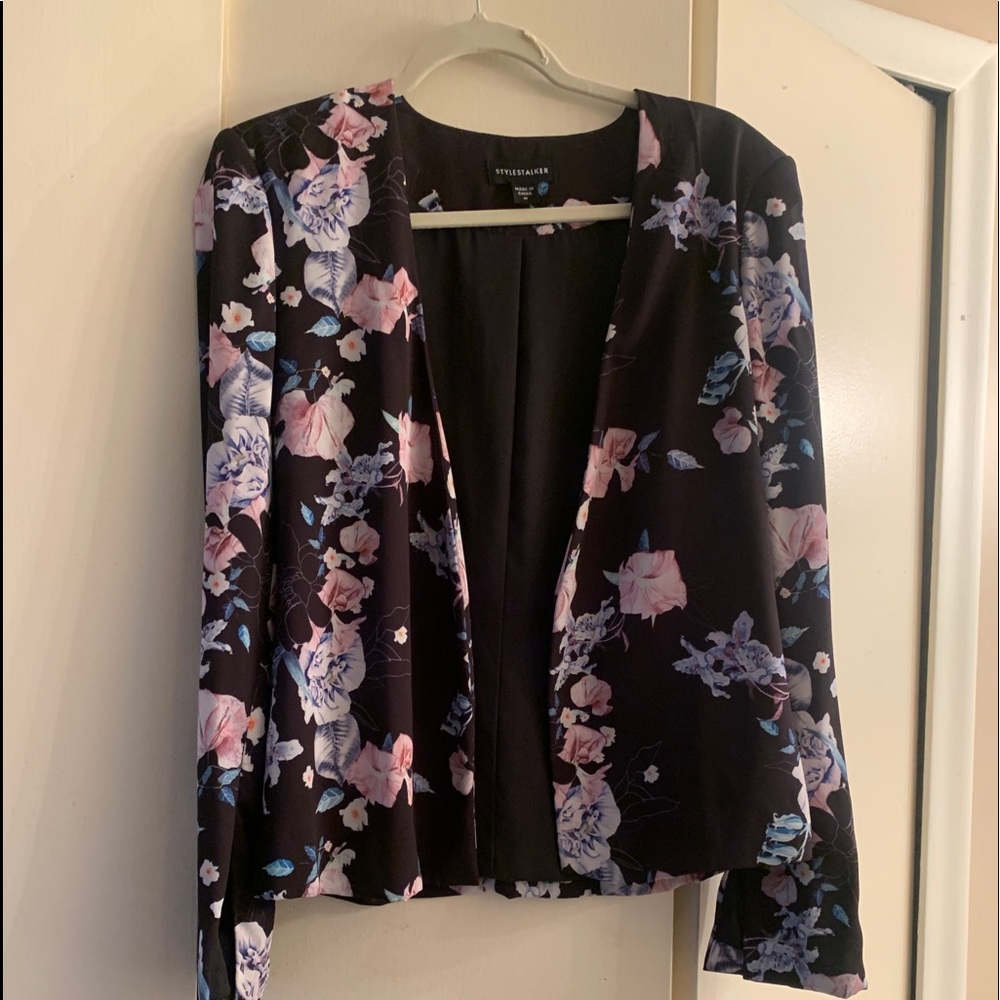 Floral open jacket